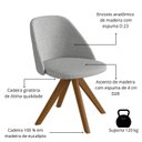 Ver imagem 5 de Cadeira Concha Giratório Estofada Ref 141