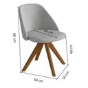 Ver imagem 4 de Cadeira Concha Giratório Estofada Ref 141