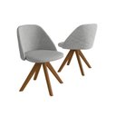 Ver imagem 2 de Cadeira Concha Giratório Estofada Ref 141