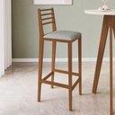 Ver imagem 2 de Banqueta Alta 75cm com Assento Estofado Ref 255