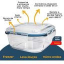 Ver imagem 5 de Pote Vidro Hermético Trava Mais Forno Micro-ondas e Freezer 800ml - Quality House