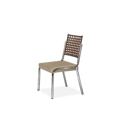 Conjunto Mesa Aço Cromado 1,60 m + 6 Cadeira Nobre Junco - 5