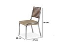 Ver imagem 2 de Conjunto Mesa Aço Cromado 1,60 m + 6 Cadeira Nobre Junco