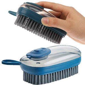 Escova Dispenser 3 em 1 Limpeza Multifuncional Limpa Roupas Louças