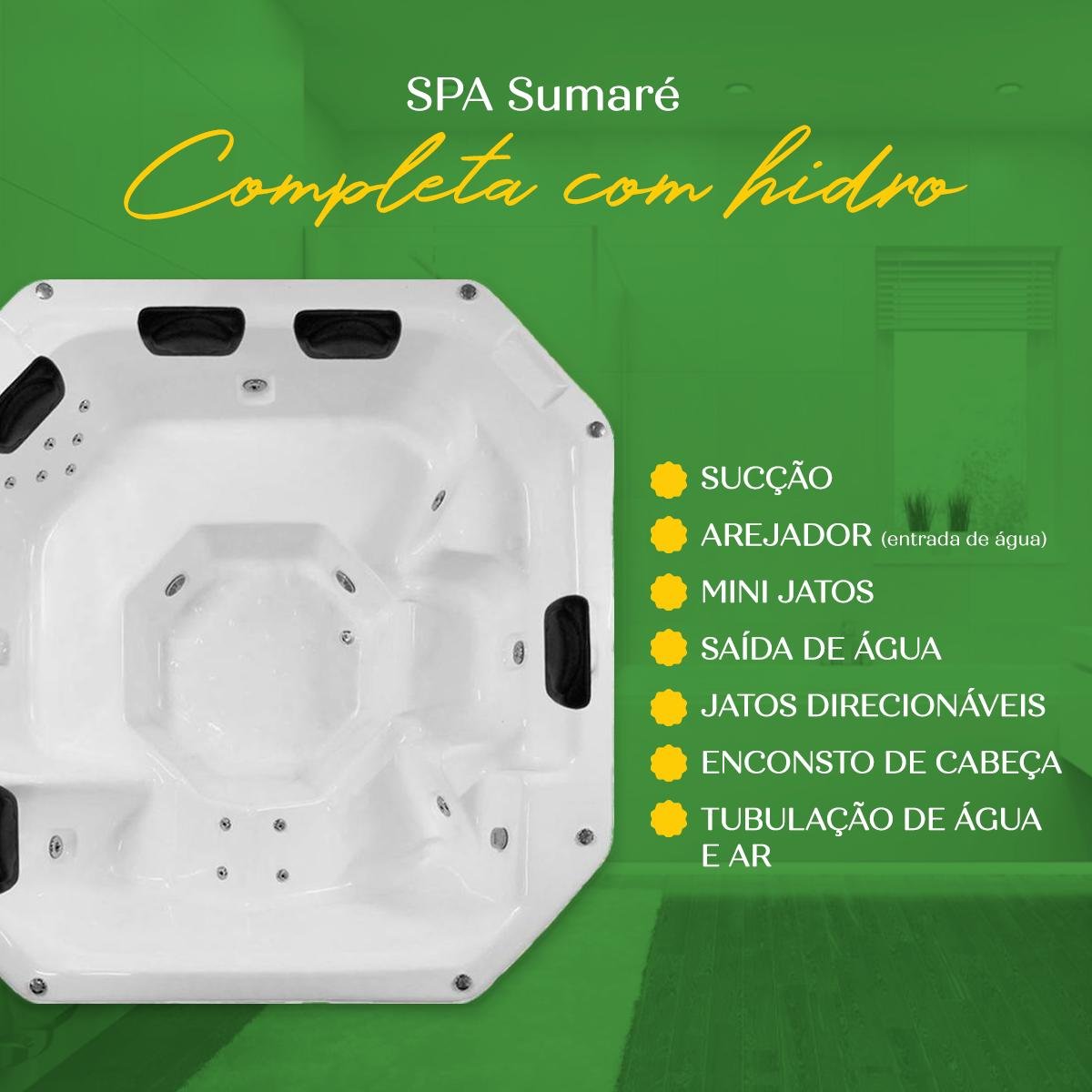 Spa Quadrado Sumaré Completo com Hidro em Acrílico - 4