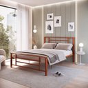 Ver imagem 1 de Cama de Casal em Ferro Emy Design Mais Moderno