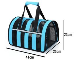 Bolsa Transporte Cachorro Cao Gato Pet Faixa Refletiva Animal de Estimaçao Pequeno Porte Carro Aviao - 9