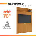 Ver imagem 6 de Painel para Tv até 70 Polegadas 1,80x2,40m Ripado com Prateleira Arbo Cedro Edn