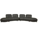 Ver imagem 2 de Sofá de Couro Onix Big Chaise 4,20 M Soft Charcoal - Mempra