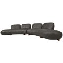 Ver imagem 1 de Sofá de Couro Onix Big Chaise 4,20 M Soft Charcoal - Mempra