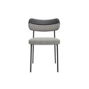Ver imagem 6 de Kit 2 Cadeiras Mila para Sala Jantar Gourmet  -  COURISSIMO PRETO/ LINHO CINZA