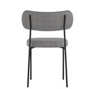 Ver imagem 4 de Kit 2 Cadeiras Mila para Sala Jantar Gourmet  -  COURISSIMO PRETO/ LINHO CINZA