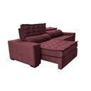 Ver imagem 7 de Sofá Retrátil e Reclinável 2,35m Cama inBox Big Puffer com SoftGel D40 Velupluma Vinho