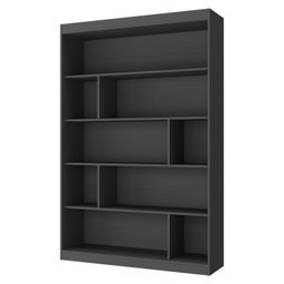 Kit 2 Peças com Escrivaninha em L e Estante para Livros Andorra Espresso Móveis - 8