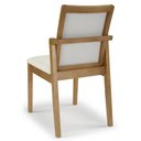 Ver imagem 2 de Cadeira de Madeira Maciça Binah Moderna Estofada Cappuccino / Linho