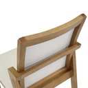 Ver imagem 6 de Cadeira de Madeira Maciça Binah Moderna Estofada Cappuccino / Linho