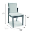 Ver imagem 7 de Cadeira de Madeira Maciça Binah Moderna Estofada Cappuccino / Linho