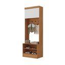 Ver imagem 3 de Conjunto de Quarto Juvenil com Treliche e Sapateira Porto Yescasa Branco/Nogal