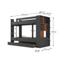 Ver imagem 6 de Quarto Juvenil Completo com Treliche e Sapateira Porto Espresso Móveis