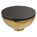 Ver imagem 2 de Puxador Orani 1660 - Grafite/ Dourado Real - 30mm