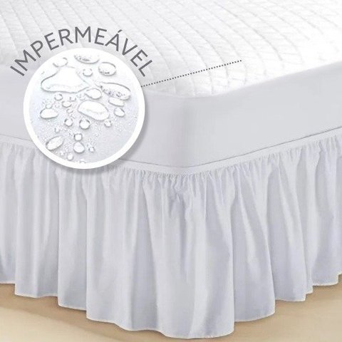 Capa para Colchão Impermeável Matelada Casal King + Saia Box King