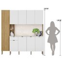 Ver imagem 7 de Armario de Cozinha Compacta 9 Portas 1 Gaveta Pulse - Freijó/artico/riscatto Freijó Freijó/artico