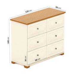 Conjunto Dormitório 1 Cama Casal 1 Mesa de Cabeceira 1 Cômoda Ananda CabeCasa MadeiraMadeira - 3
