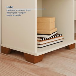 Conjunto Dormitório 1 Cama Casal 1 Mesa de Cabeceira 1 Cômoda Ananda CabeCasa MadeiraMadeira - 10