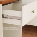 Ver mais imagens de Conjunto Dormitório 1 Cama Casal 2 Mesas de Cabeceira Ananda CabeCasa MadeiraOriginals Bege/Imbuia/Offwhite