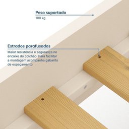 Conjunto Dormitório 1 Cama Casal 2 Mesas de Cabeceira Ananda Cabecasa madeiramadeira - 10