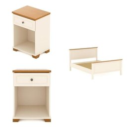 Conjunto Dormitório 1 Cama Casal 2 Mesas de Cabeceira Ananda Cabecasa madeiramadeira - 17