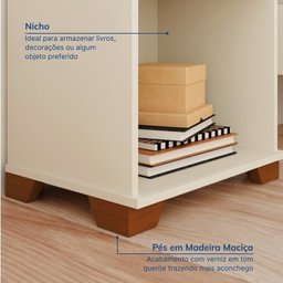 Conjunto Dormitório 1 Cama Casal 2 Mesas de Cabeceira Ananda Cabecasa madeiramadeira - 9