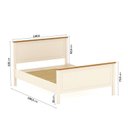 Ver imagem 2 de Conjunto Dormitório 1 Cama Casal 2 Mesas de Cabeceira Ananda CabeCasa MadeiraOriginals Bege/Imbuia/Offwhite