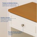 Ver imagem 7 de Conjunto Dormitório 1 Cama Casal 2 Mesas de Cabeceira Ananda CabeCasa MadeiraOriginals Bege/Imbuia/Offwhite