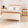Conjunto Dormitório 1 Cama Casal 2 Mesas de Cabeceira Ananda CabeCasa MadeiraMadeira - 1