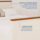 Ver imagem 6 de Conjunto Dormitório 1 Cama Queen 2 Mesas de Cabeceira Ananda CabeCasa MadeiraOriginals Bege/Imbuia/Offwhite