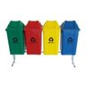 Conjunto P/ Coleta Seletiva 100l com 4 Lixeiras com Suporte - 1