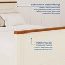 Ver mais imagens de Conjunto Dormitório 1 Cama Queen 1 Mesa de Cabeceira 1 Cômoda Ananda CabeCasa MadeiraOriginals