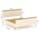 Ver imagem 4 de Conjunto Dormitório 1 Cama Queen 1 Mesa de Cabeceira 1 Cômoda Ananda CabeCasa MadeiraOriginals Bege/Imbuia/Offwhite