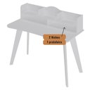 Ver imagem 4 de Mesa Escrivaninha com Nichos Sofia Branco