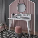 Ver imagem 2 de Mesa Escrivaninha com Nichos Sofia Branco