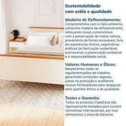 Conjunto Dormitório 1 Cama King 2 Mesas de Cabeceira Ananda CabeCasa MadeiraMadeira - 11