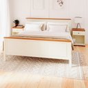 Ver imagem 1 de Conjunto Dormitório 1 Cama King 2 Mesas de Cabeceira Ananda CabeCasa MadeiraOriginals