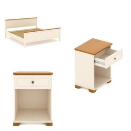 Conjunto Dormitório 1 Cama King 2 Mesas de Cabeceira Ananda CabeCasa MadeiraMadeira - 16