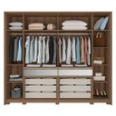 Ver imagem 2 de Guarda Roupa Casal Regência com 10 Portas e 8 Gavetas Móveis Rimo - Carvalho/Off White