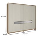 Ver imagem 7 de Guarda Roupa Casal Regência com 10 Portas e 8 Gavetas Móveis Rimo - Carvalho/Off White