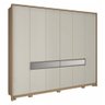 Guarda Roupa Casal Regência com 10 Portas e 8 Gavetas Móveis Rimo - Carvalho/off White - 1