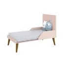 Ver imagem 6 de Dormitório Theo 3 Portas, Cômoda 6 Gavetas, Berço Rosa Fosco com Pés Amadeirado e Colchão - Reller M