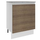 Ver imagem 1 de Balcão Armário de Cozinha 60 cm 1 Porta Branco/Rustic Glamy Madesa