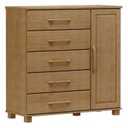 Ver imagem 7 de Conjunto Cômoda 5 Gavetas + Moldura com Espelho 100% Madeira Maciça - Linha Ouro Finestra Móveis